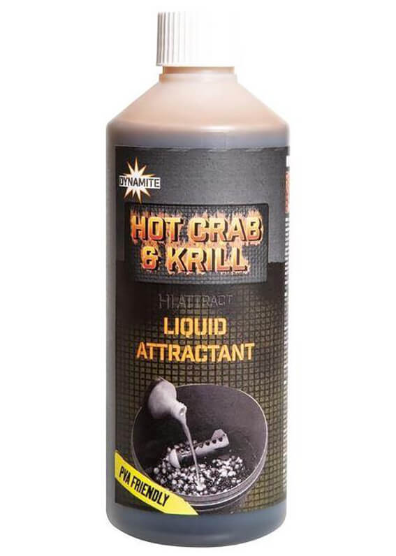 Liquid DYNAMITE BAITS Liquid Attractant Hot Crab &amp; Krill, 500 ml