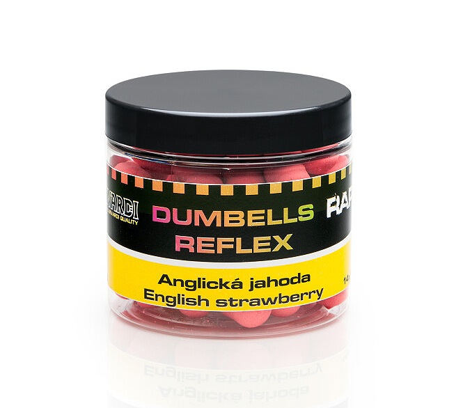 Dumbel MIVARDI Rapid Dumbells Reflex Anglická jahoda, 18 mm, 70 g