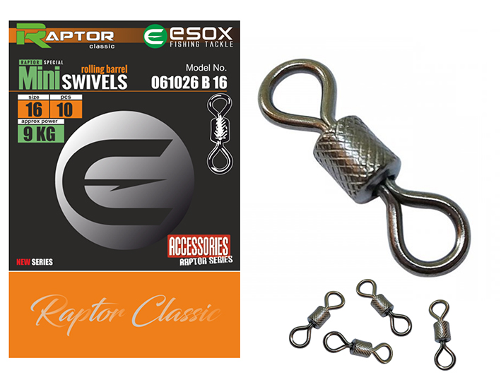 Obratlík ESOX Mini Swivel veľ. 16/ 9 kg, 10 ks
