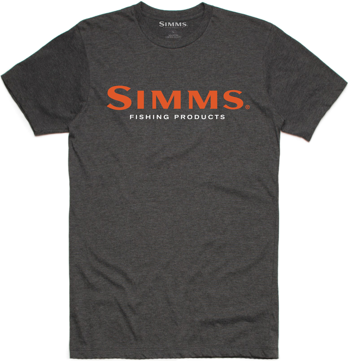 Tričko SIMMS Logo T-Shirt Charcoal Heather