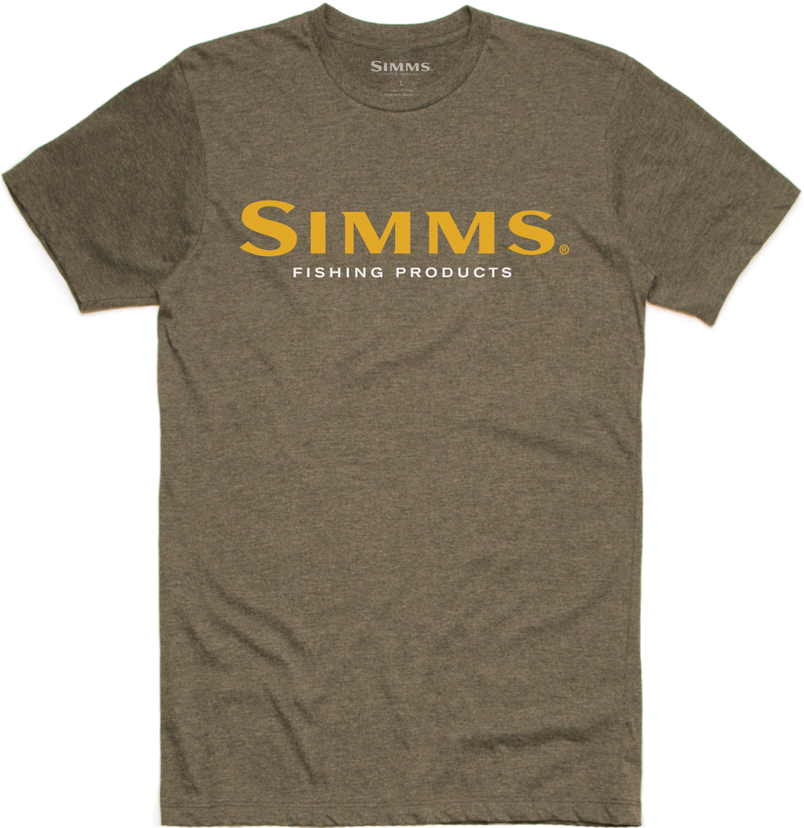 Tričko SIMMS Logo T-Shirt Olive Heather