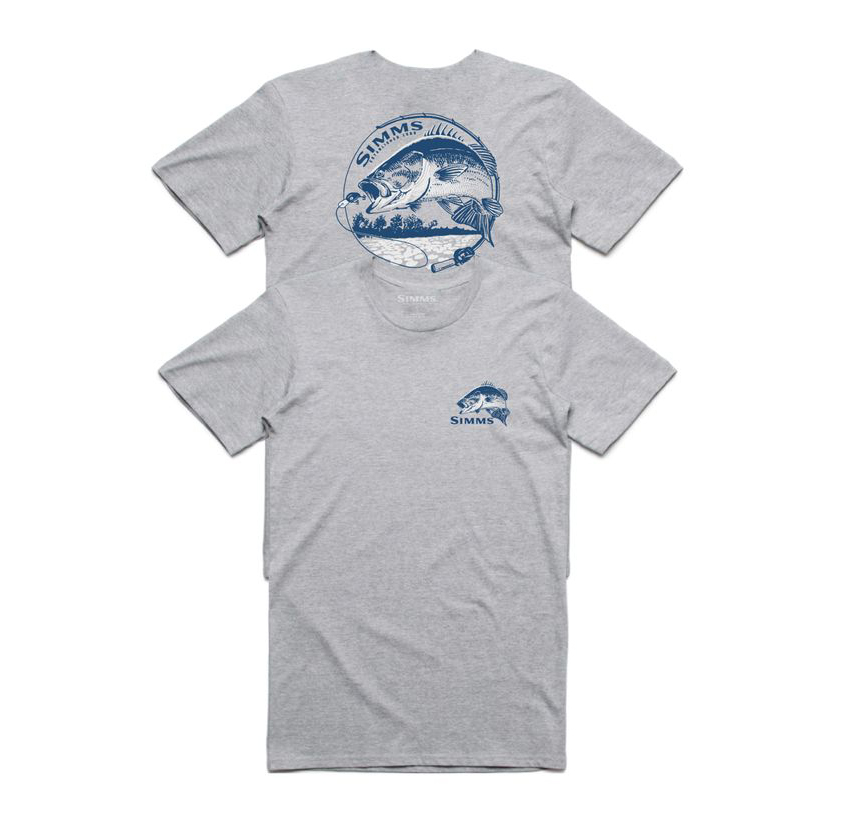 Tričko SIMMS Bass Bend T-Shirt Grey Heather